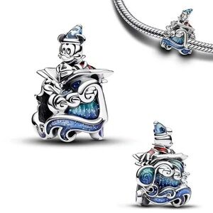 Mickey Mouse .925 Silver and Blue Charm